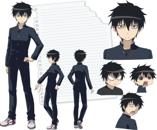 This is Tomoki; his disgruntled expression is the handiwork of his dear, disgusting onee-san. Stay strong boy!